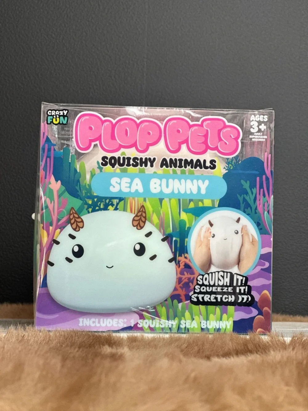 Plop Pets Sea Bunny Squishy Animal - White